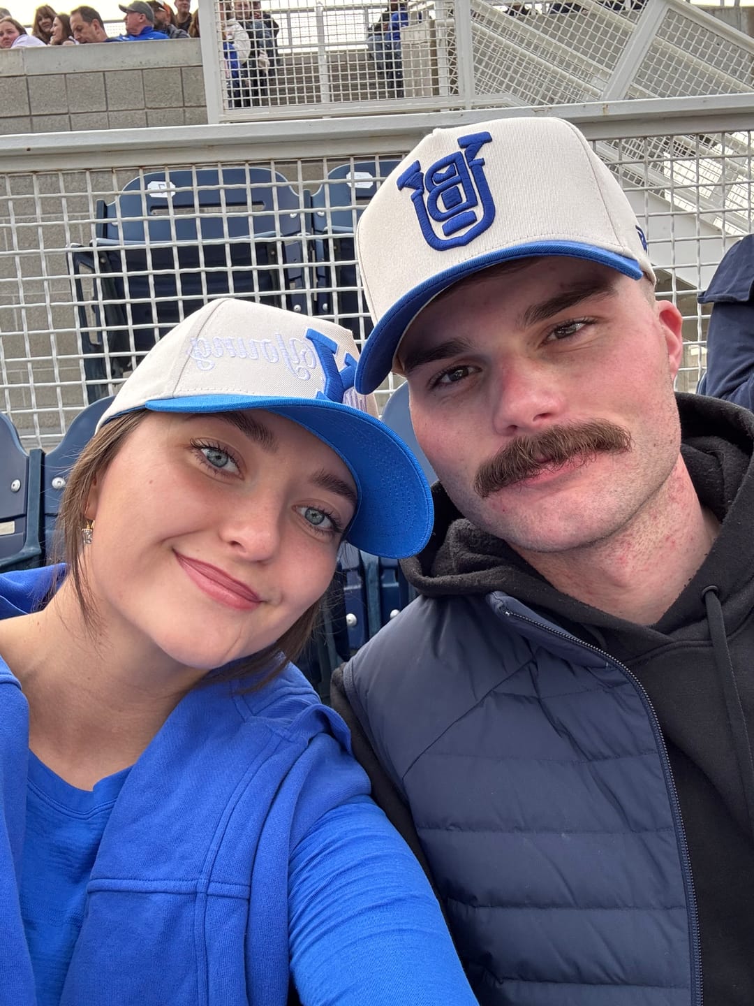 Customer photo review of BYU Fade Hat Black White Blue Y