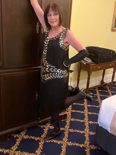 Colleen C. review of Aletta Flapper Dress - Black image 2 out of 5