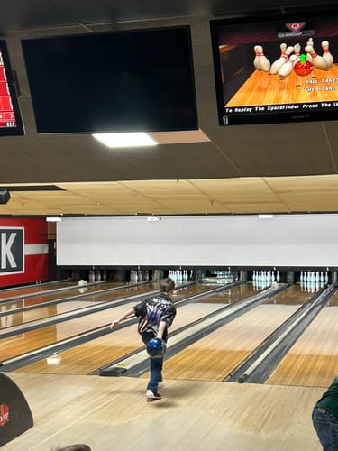 Customer photo review of Custom Kid Bowling Polo Shirts Patriotic Kid Bowling Jersey For Boys Girls BDT515