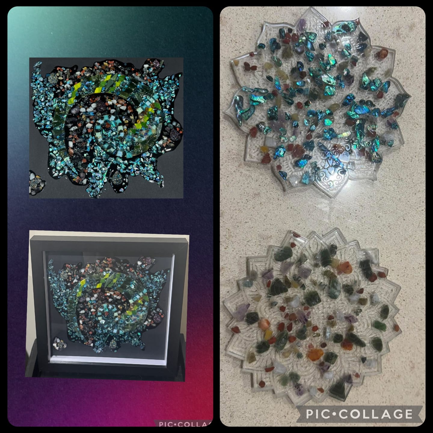 Customer photo review of 60g Pack of Small Tumbled Paua Pieces