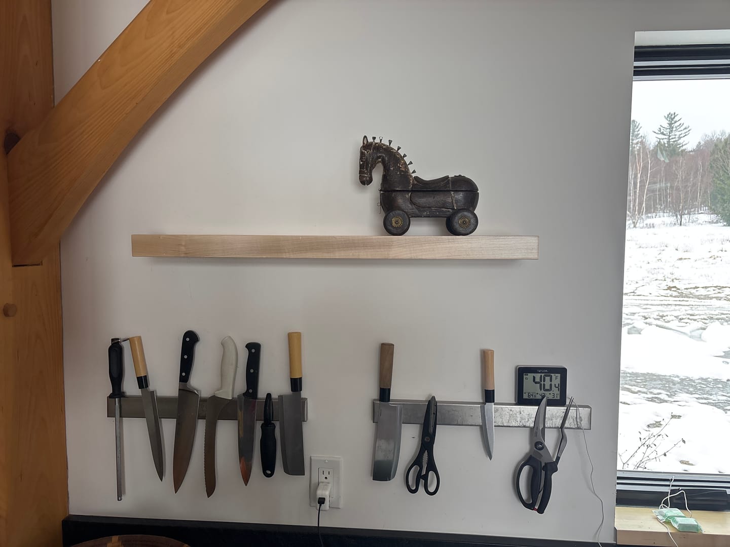 Customer photo review of Maple Floating Shelves