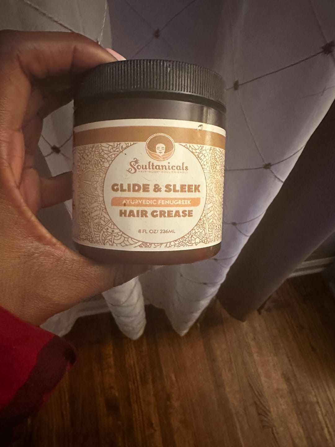 Customer photo review of Glide & Sleek, Ayurvedic Fenugreek Hair Grease