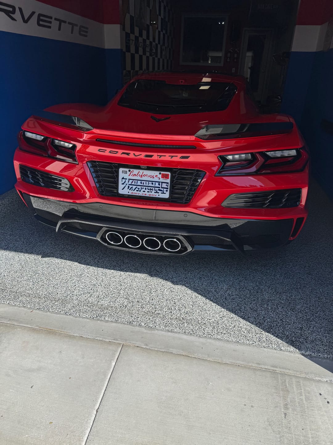 Customer photo review of Corvette C8 Z06 License Plate Backing