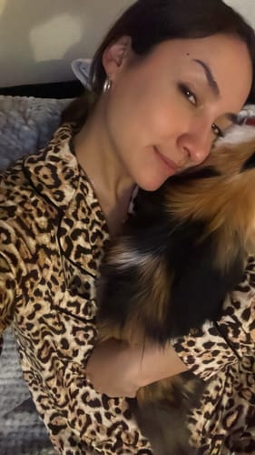 Reseña con foto de un cliente sobre Set Pijama Animal Print Dreamy