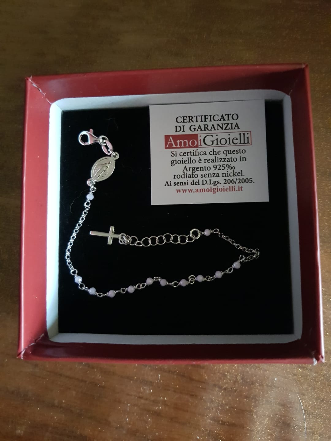 Customer photo review of Collana mamma con cuore rosso