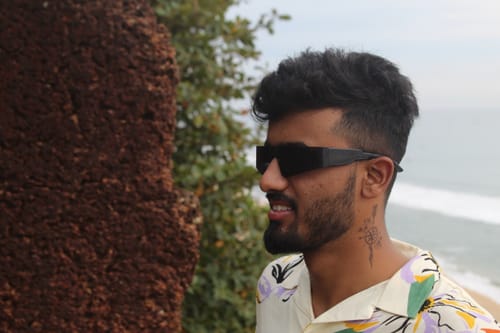 Customer photo review of Xylar | Black Polarized Wrap Around Sunglasses - PMG4022