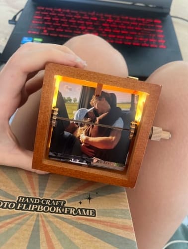 Customer photo review of Custom photo box with a crank