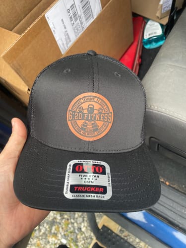 Customer photo review of [12 Pack] 112 Style Leather Patch Trucker Hats