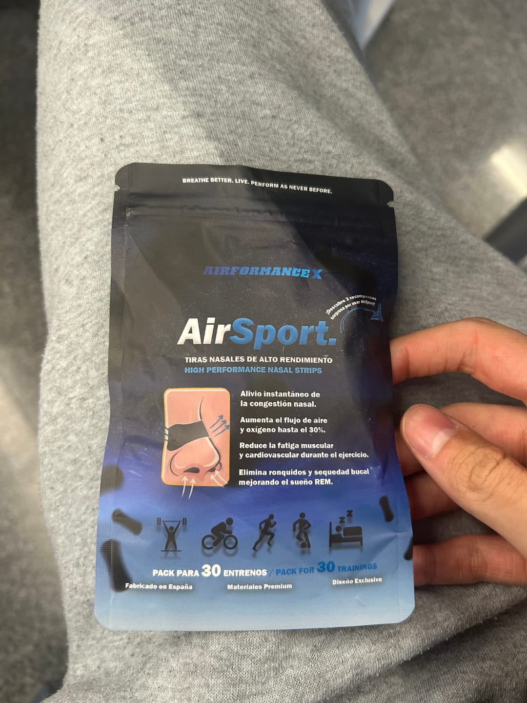Customer photo review of AirSport® Tiras Nasales de Alto Rendimiento