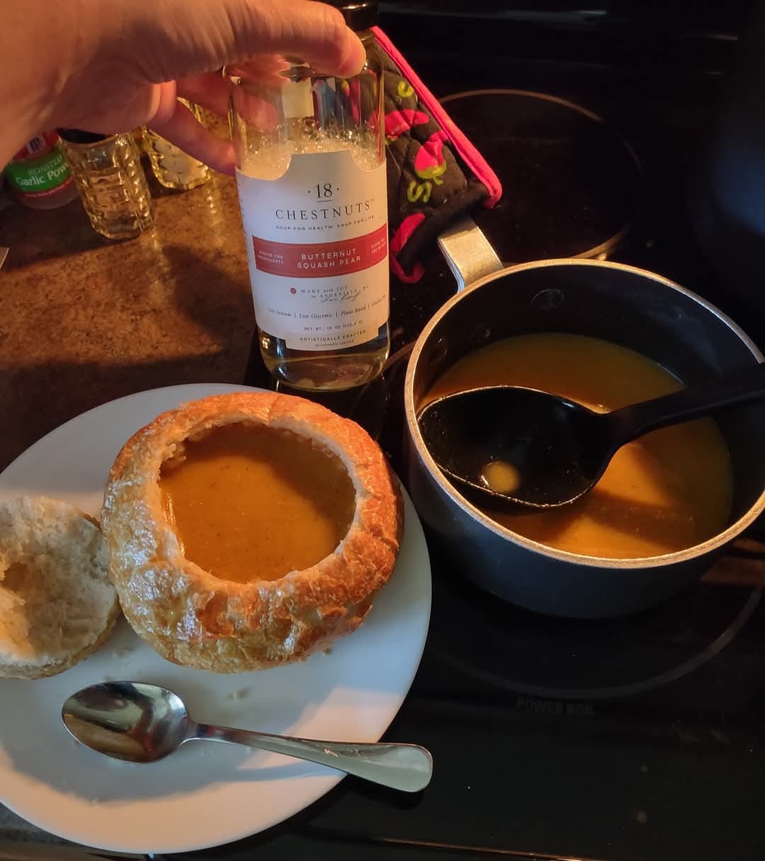 Customer photo review of Butternut Squash Pear Soup