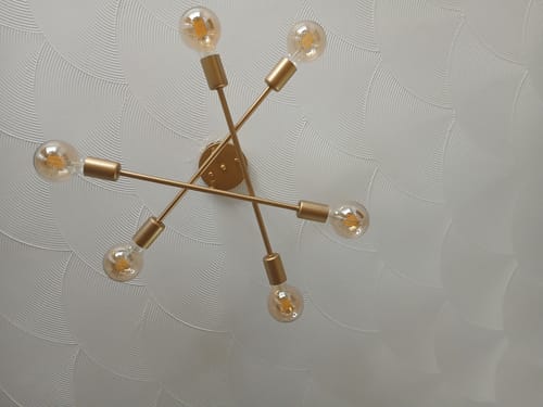 Customer photo review of 6-Light Sputnik Semi Flush Mount Lighting