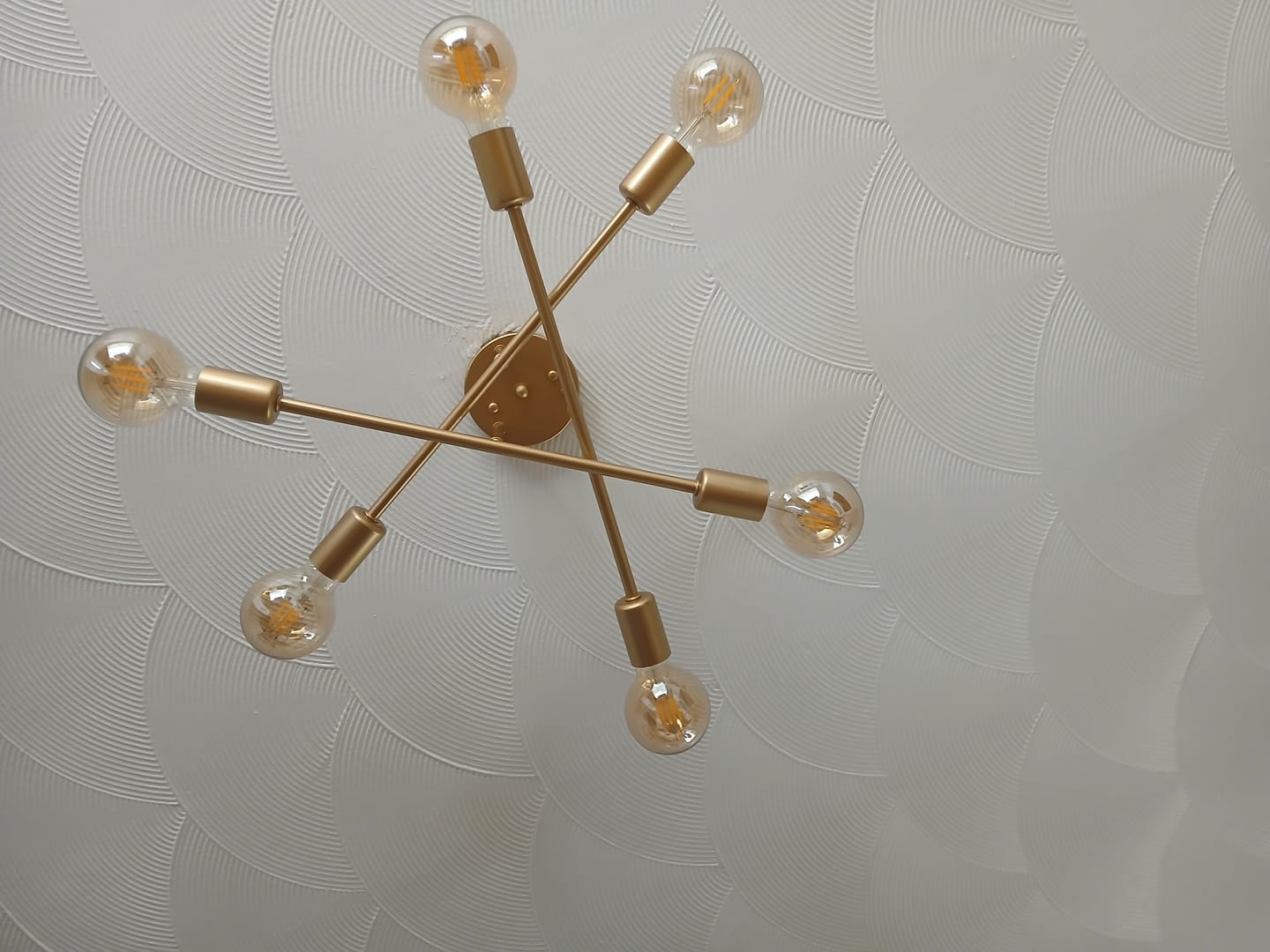 Customer photo review of 6-Light Sputnik Semi Flush Mount Lighting