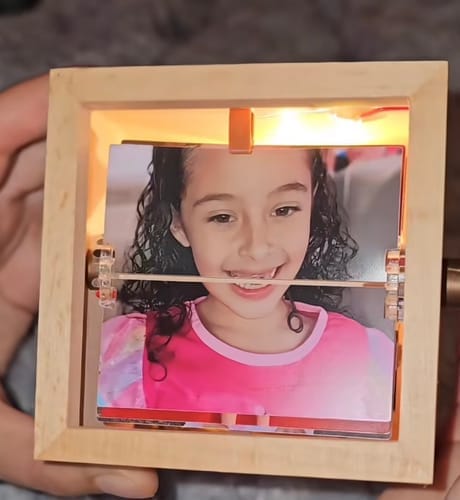 Customer photo review of Custom photo box with a crank