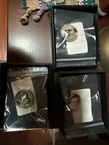 Customer photo review of Personalized Photo Lapel Pin-Memorial Service, Funeral Keepsake, Bereavement Loss Gift