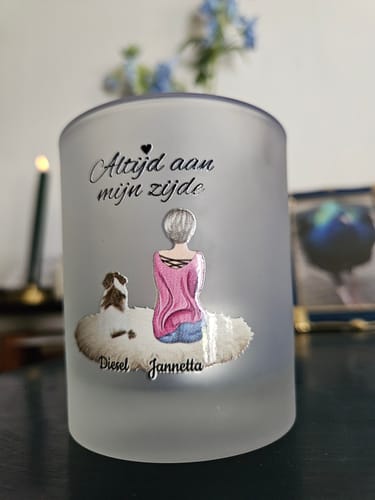 Customer photo review of Mijn favoriet - Gepersonaliseerd theelichtje