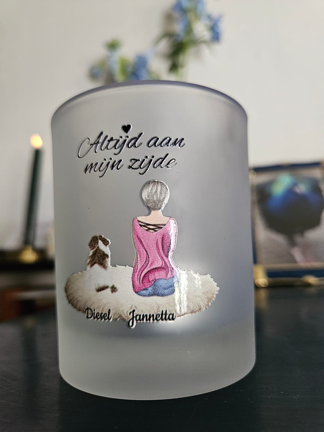 Customer photo review of Mijn favoriet - Gepersonaliseerd theelichtje