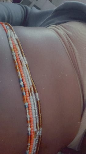 Customer photo review of Nana African Lux Waist Beads