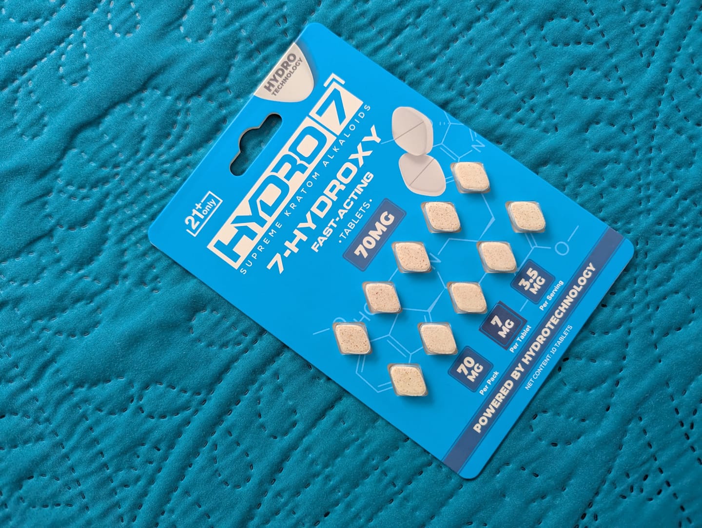 Customer photo review of 7-Hydroxy Tablets - 7MG (10 Count)