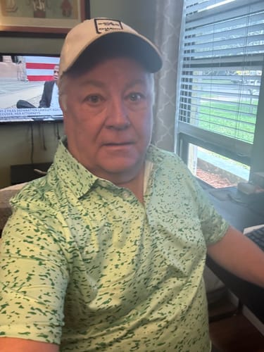 Customer photo review of Men's Graffiti Greens golf polo