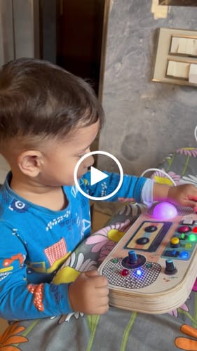 Customer video review of Rhyme House Montessori Busy Board-V8 Rechargeable