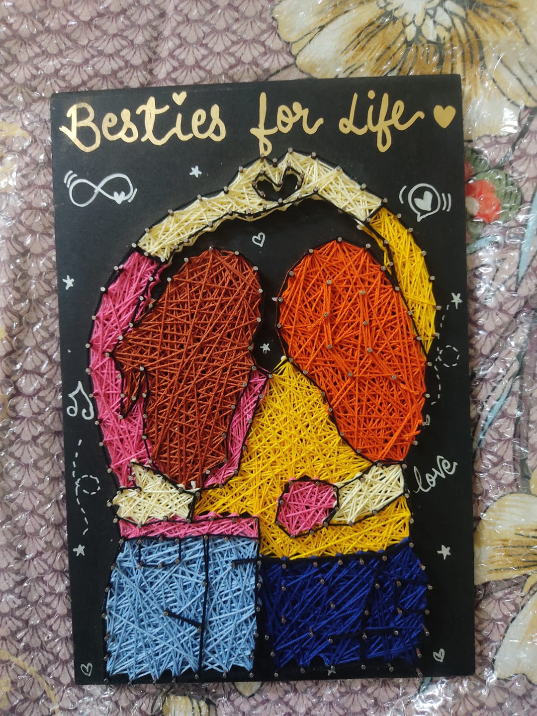 Customer photo review of Besties Forever String Art