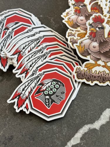 Customer photo review of 100 Custom 4" Laminated Vinyl Stickers
