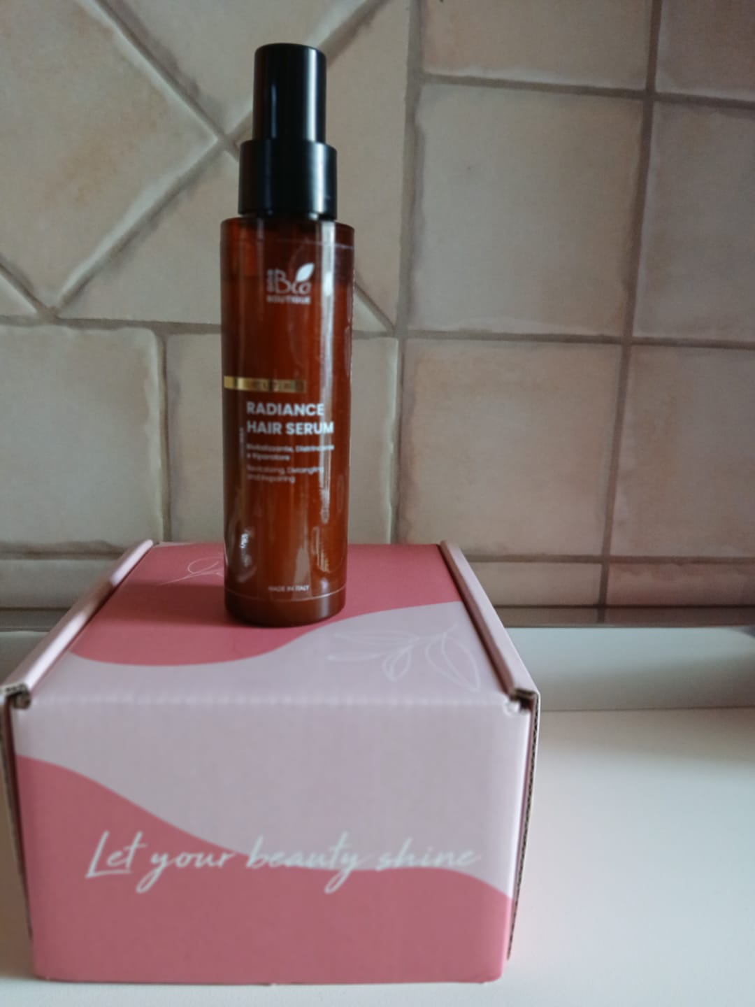 Customer photo review of Radiance Hair Serum