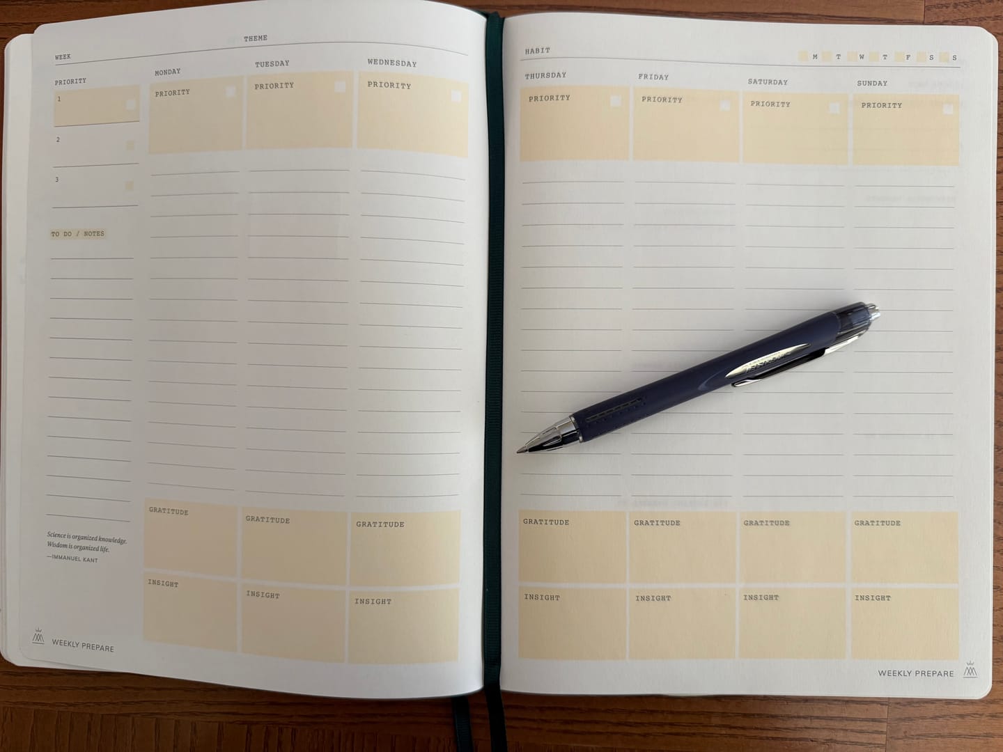 Customer photo review of Monk Manual™ Weekly Planner