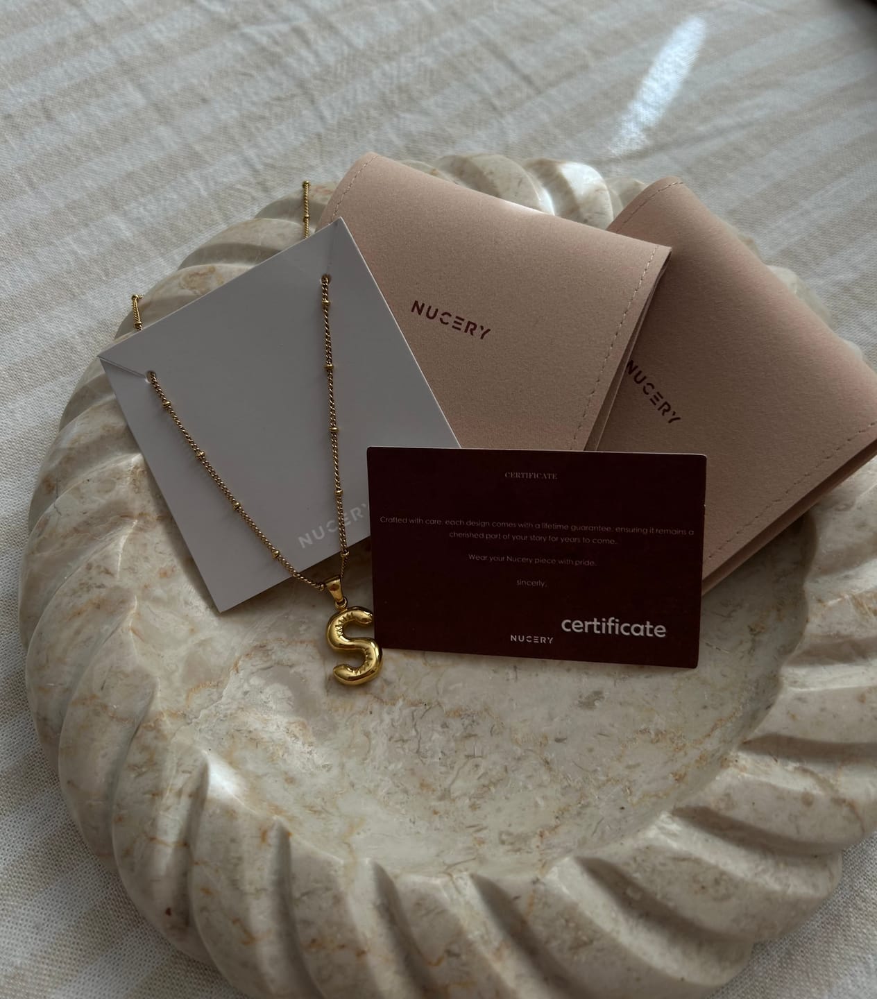 Customer photo review of Alphabet Necklace