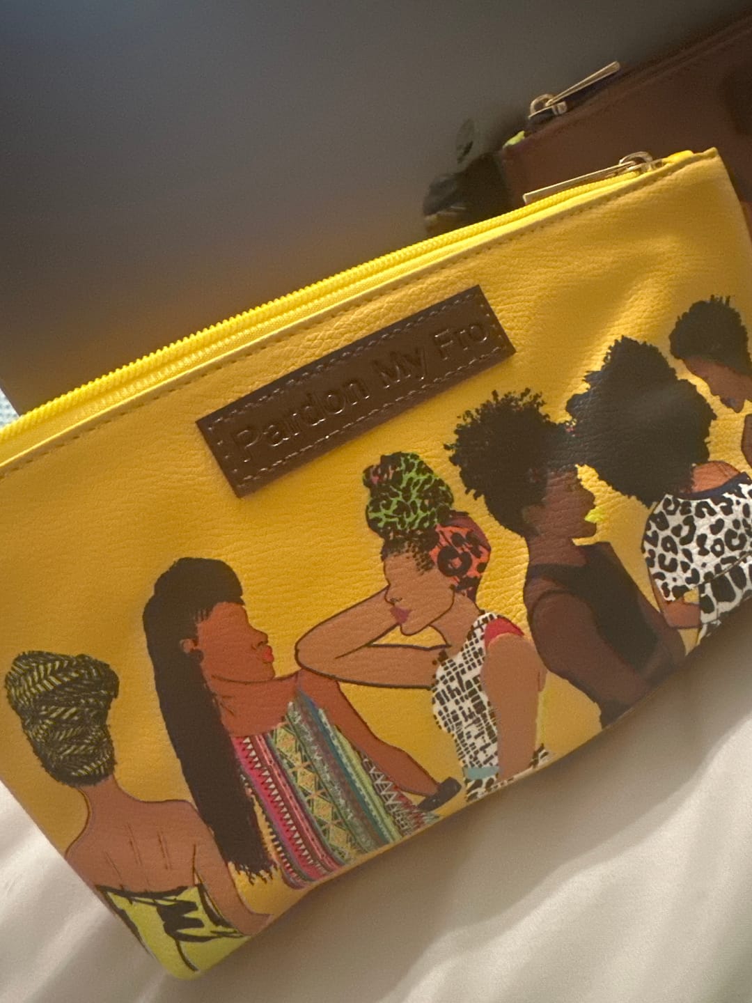 Customer photo review of Squad Yellow Cosmetic Bag