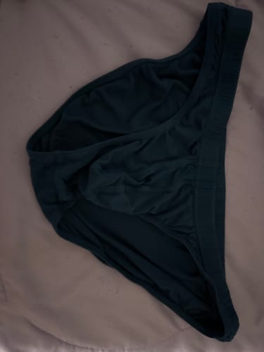 Customer photo review of Modal 0in Bikini Briefs No Fly 3pk Black/Blue/Gray