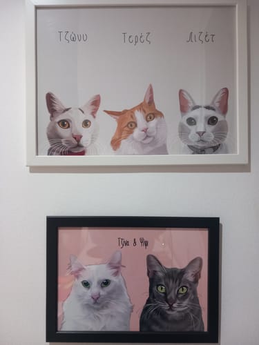 Customer photo review of Πορτραίτο Κατοικίδιου - Πόστερ με κάδρο