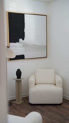 Customer photo review of Monochrome Harmony Abstract Canvas Art