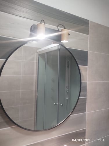 Customer photo review of Espejo Redondo Circular 70 Cm Marco Hierro Homilu