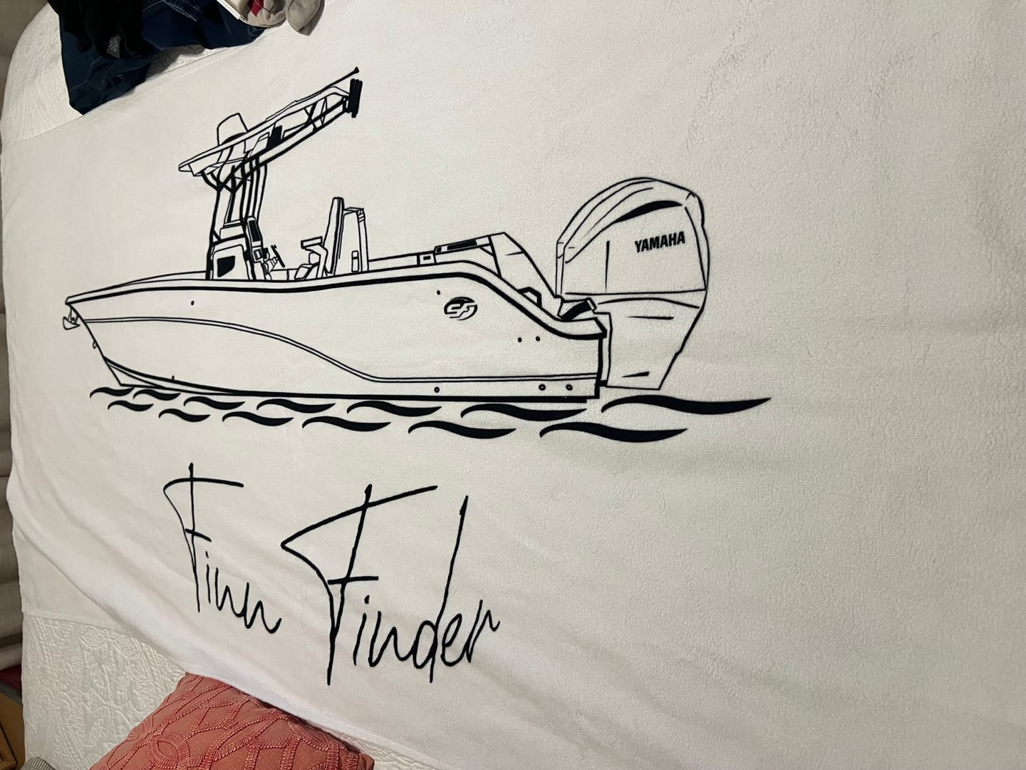 Customer photo review of Custom Beach Towel