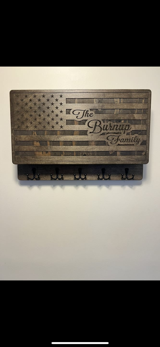 Customer photo review of FAMILY NAME ON FLAG - THE ___ FAMILY