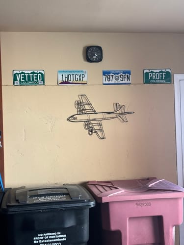 Customer photo review of P-3C Orion Angle Metal Aircraft Wall Art - NCP0109