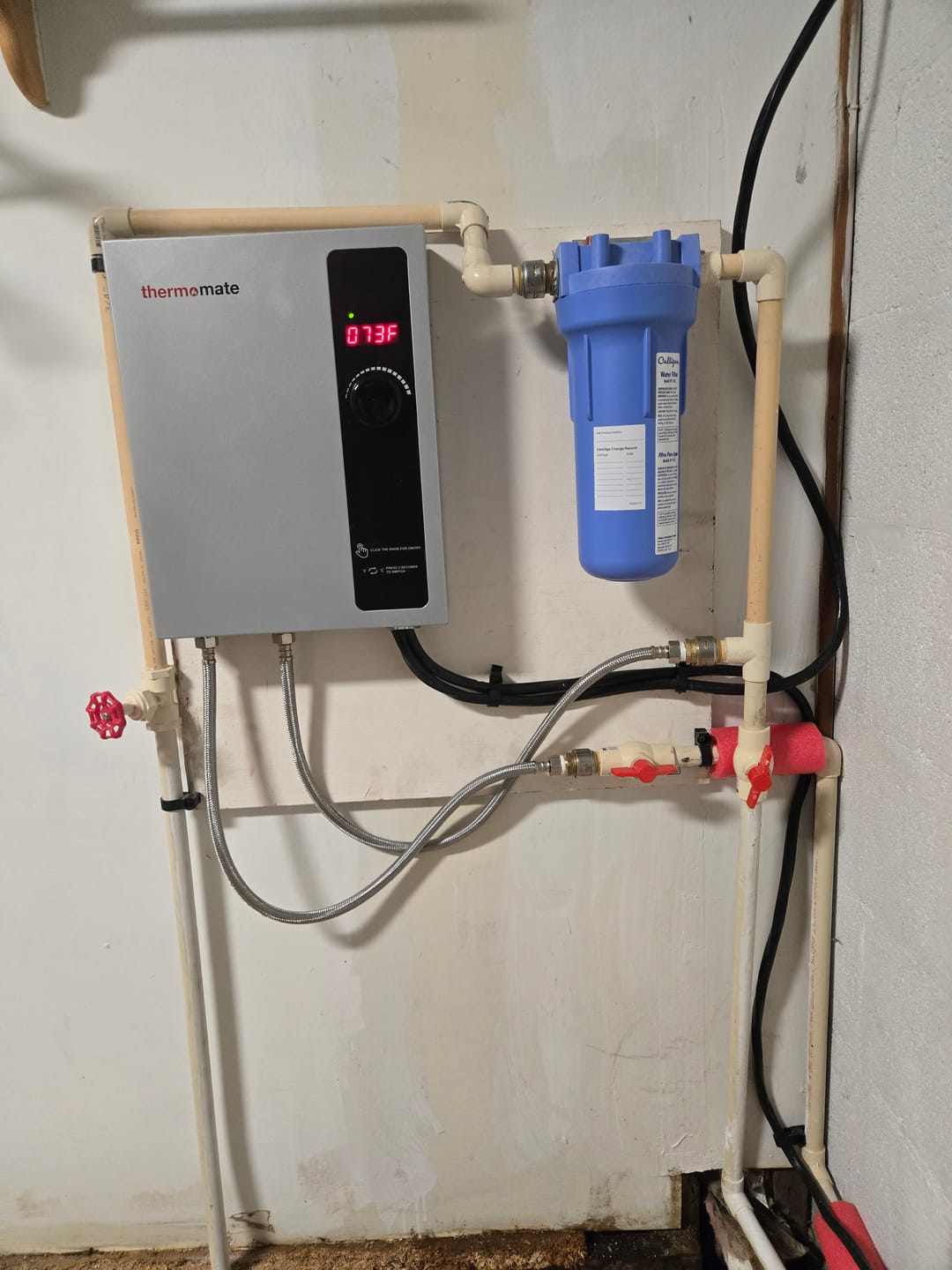 Customer photo review of Tankless Electric On Demand Instant Hot Water Heater - 240V | 11kW