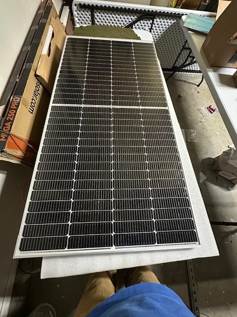 Customer photo review of MEGA 250 PRO | 250 Watt 24 Volt Solar Panel | Premium 24V Off-Grid Solar Panel for Campers, Tiny Homes, Cabins | 25-Year Output Warranty | UL Certified