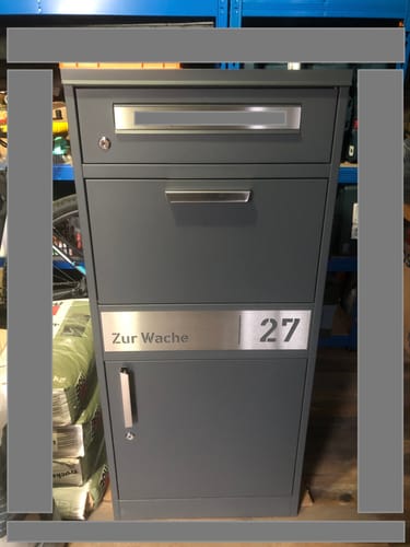 Customer photo review of Variante: mit Namensschild am Briefschlitz
