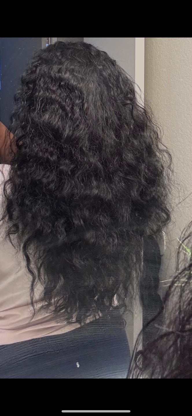 Customer photo review of Raw Indian Loose Curly Hair