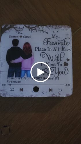 Customer video review of Favorite Place In The World Couple Standing Back View - Personalized Music Fridge Magnet - Heartfelt Gift For Couple, For Him, For Her, Husband, Wife