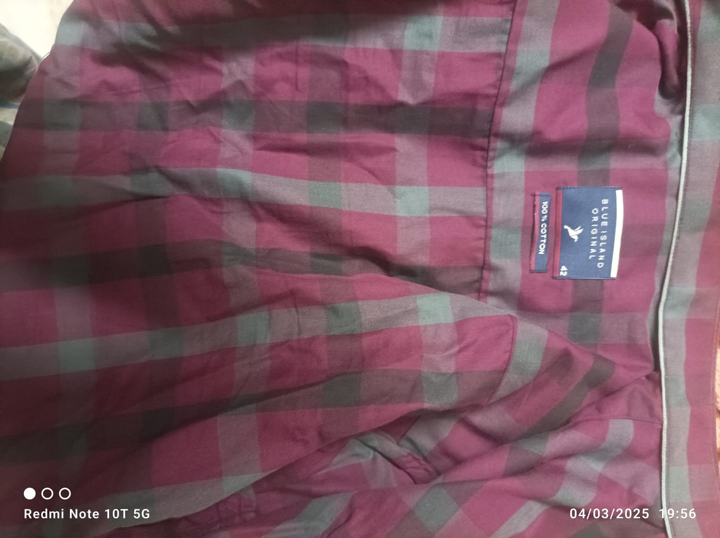 Customer photo review of Burgundy Red Checks - Full-Stain Proof