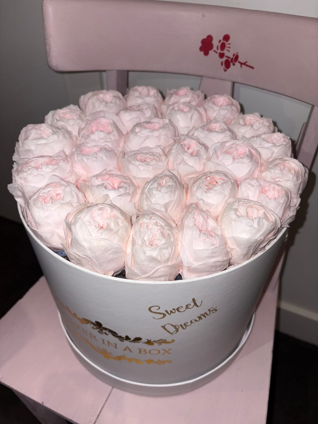 Customer photo review of Everlasting Peonies - Round Box