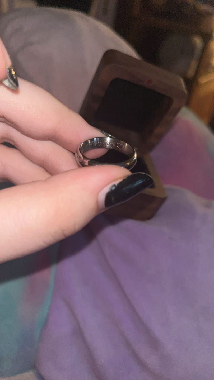 Customer photo review of 5mm Dome Wedding Band