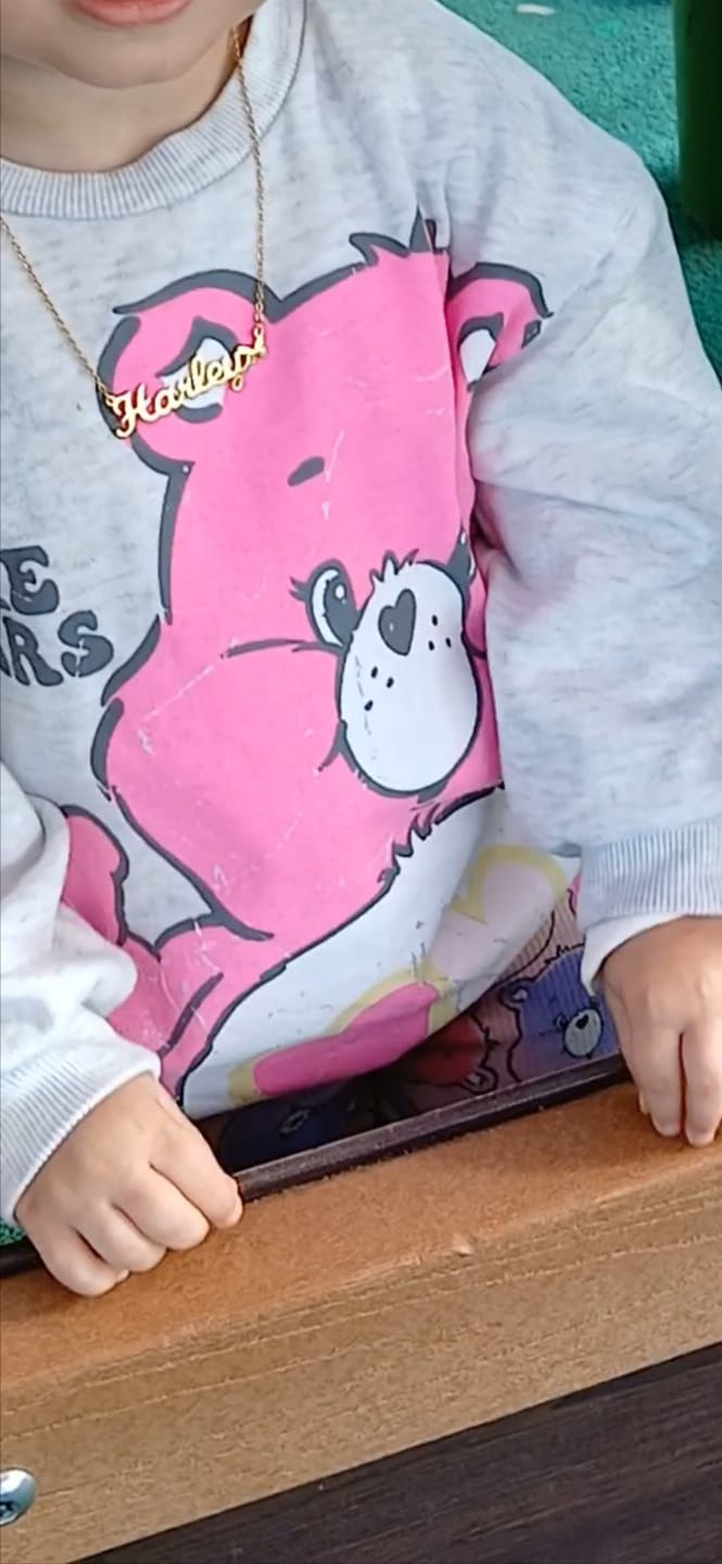 Customer photo review of Kids Butterfly Name Necklace