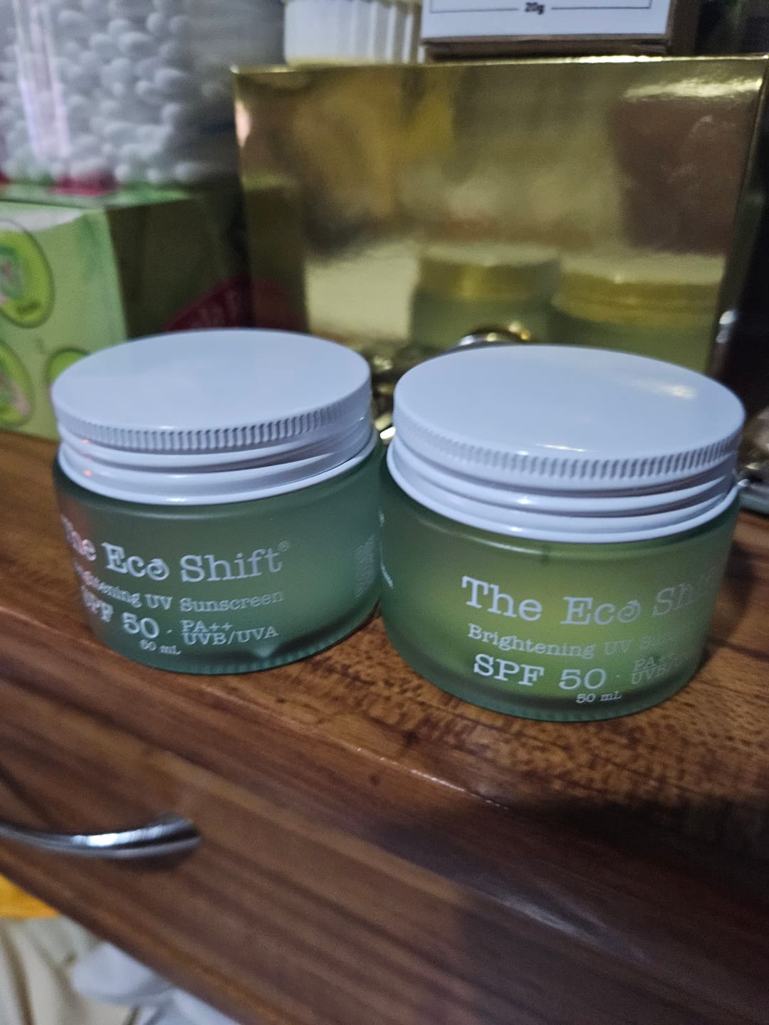 Customer photo review of Brightening UV Sunscreen & Skin Primer with SPF 50