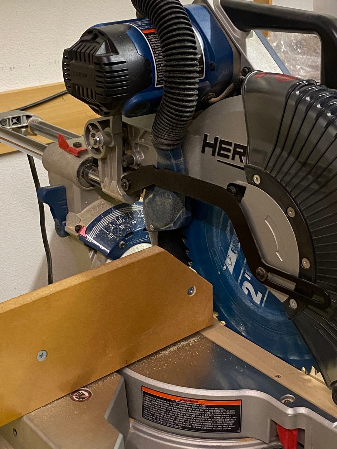 Customer photo review of Hercules 12" Sliding Compound Miter Saw Dust Collection