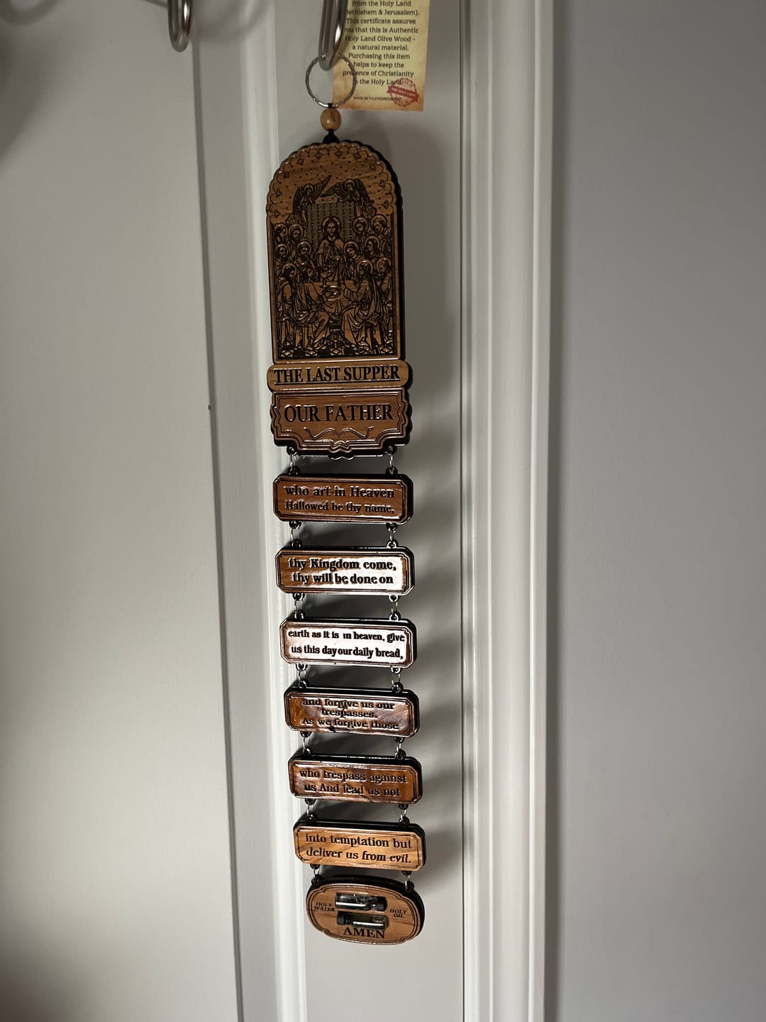 Customer photo review of Holy Land Last Supper Wall Hanging