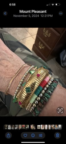 Customer photo review of 5mm Gold & Silver Dottie Bracelet